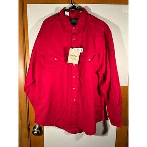 NOS Vintage Gander Mountain Super Built Chamois‎ Shirt Mens XL Red Flannel